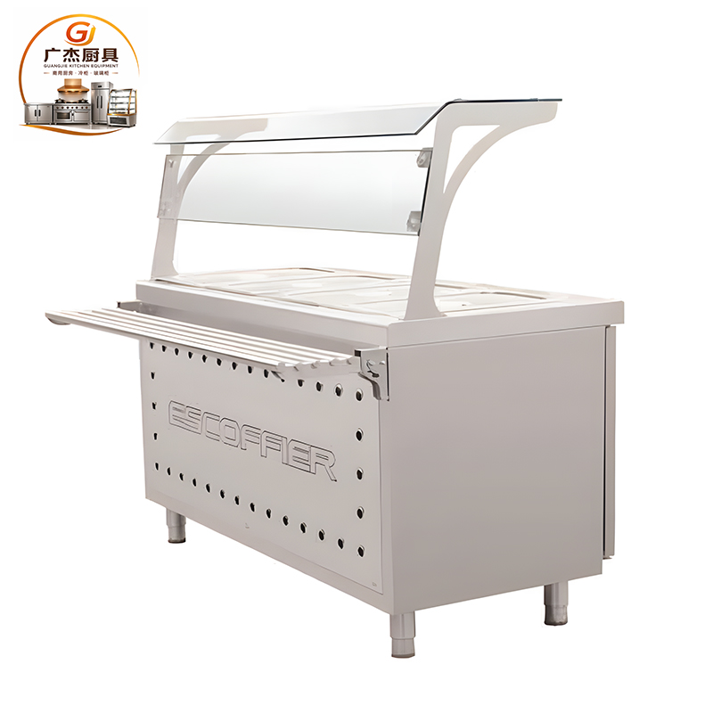 HHBXF new fashion refrigerated food serving counter with glass
