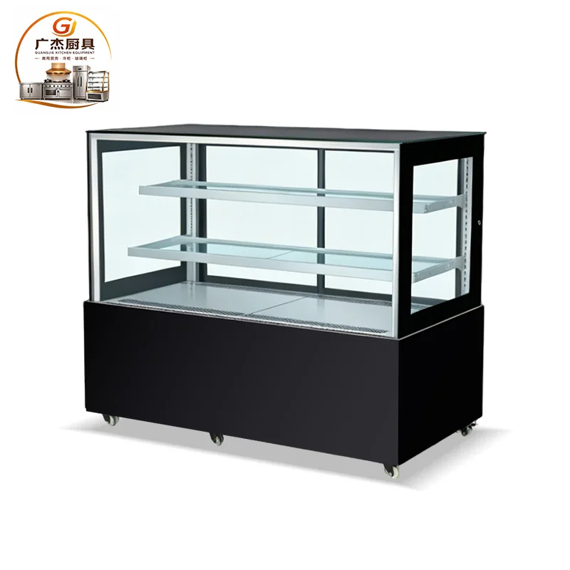 Cake cabinet glass and finish configurations