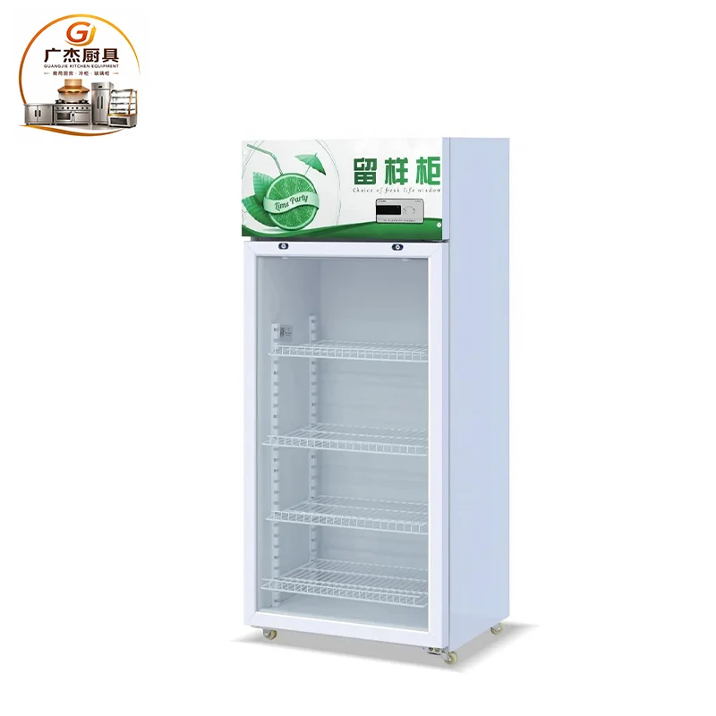Commercial food sample retention cabinet for healthcare kitchen quality control