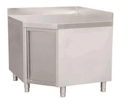Alternate view of stainless steel corner cabinet