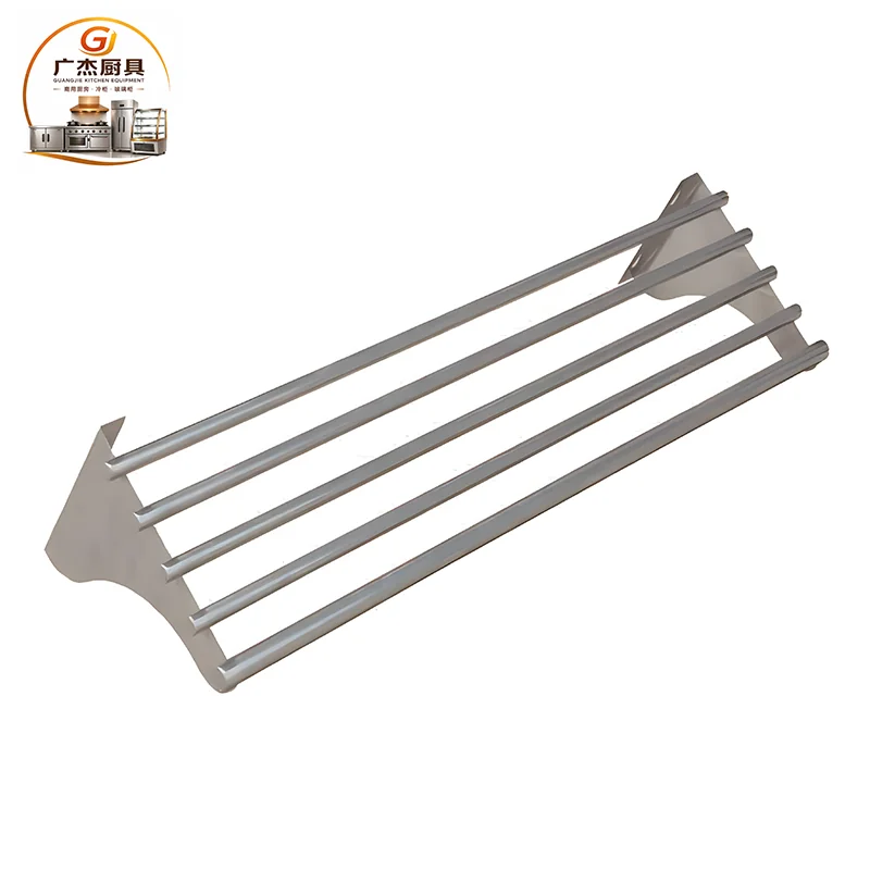 Commercial Stainless Steel Tubular Wall Shelf