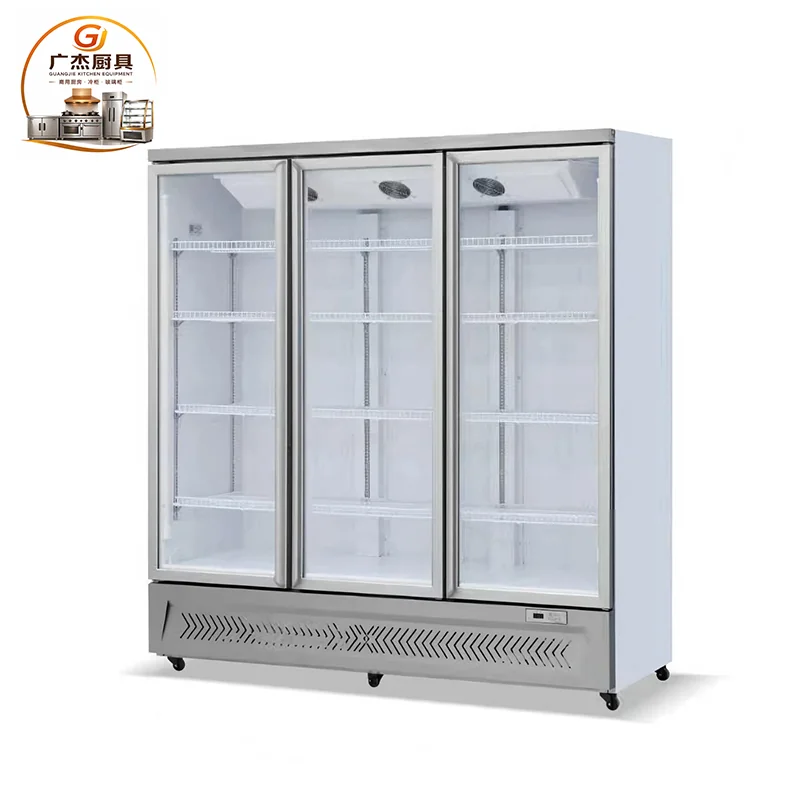 Alternate view of commercial upright glass-door beverage display chiller