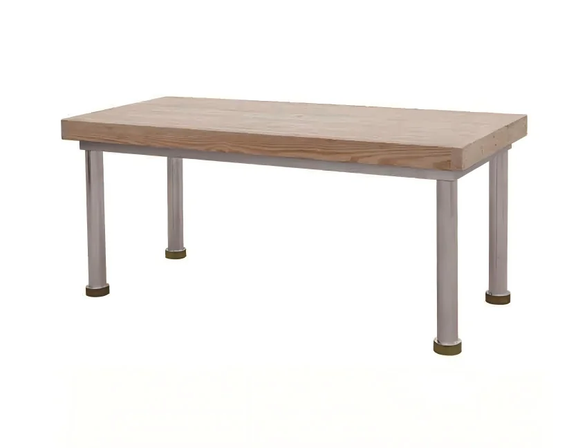 Commercial wooden top kitchen work table for food preparation