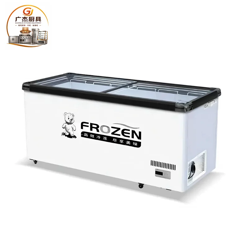 Commercial European style island freezer