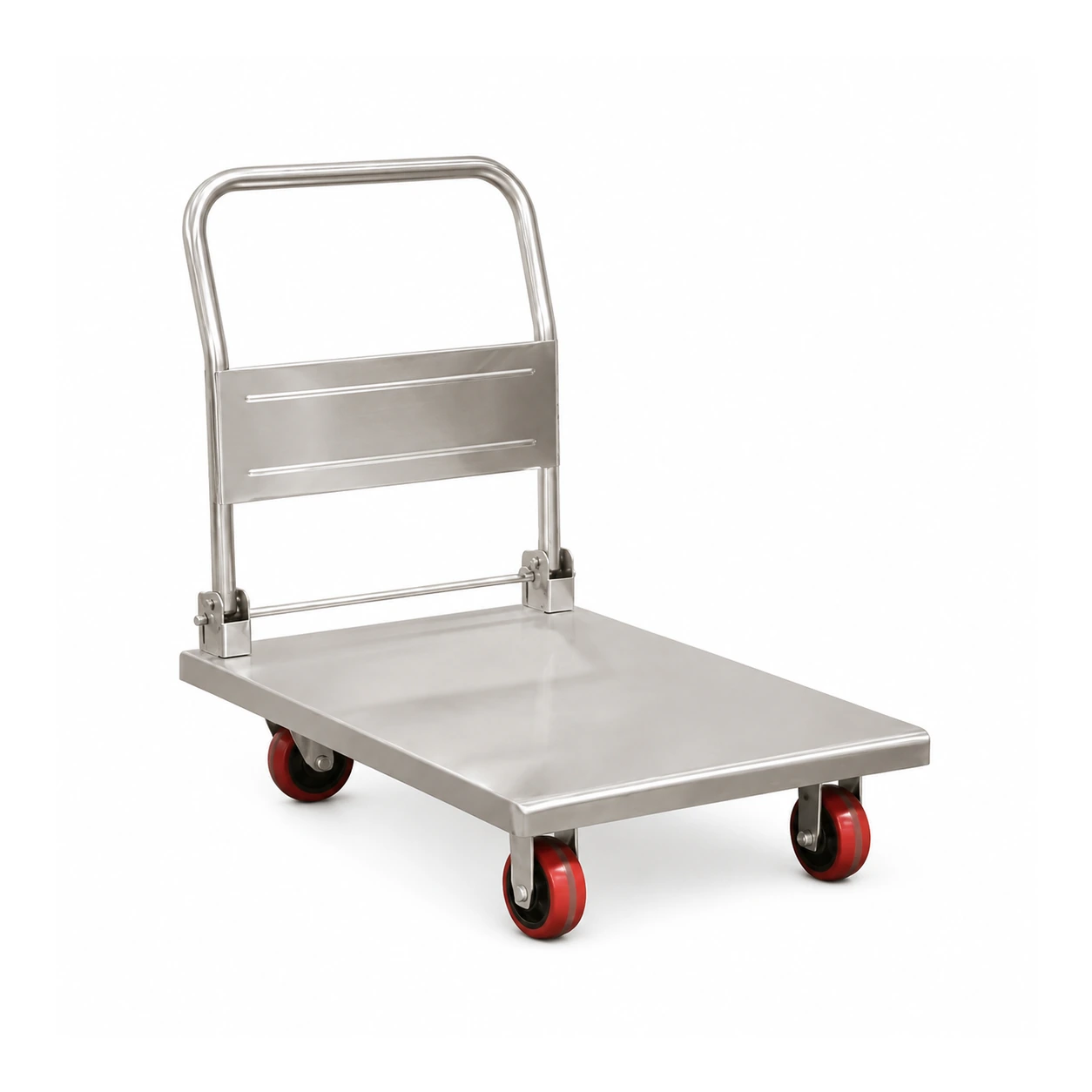 FT-6090 foldable stainless steel flat trolley for replenishment and clearing