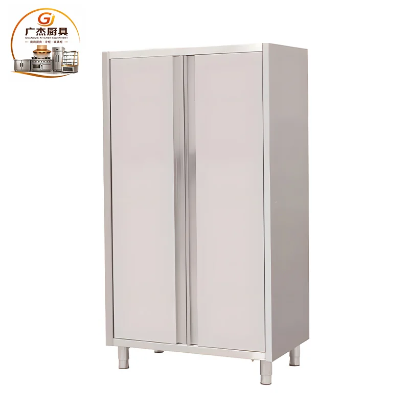 Double hinged door food storage cabinet