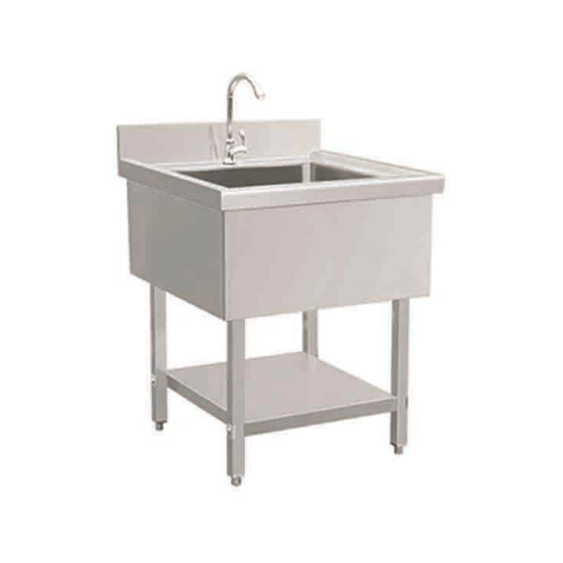 ZZOS European style stainless steel sink with undershelf